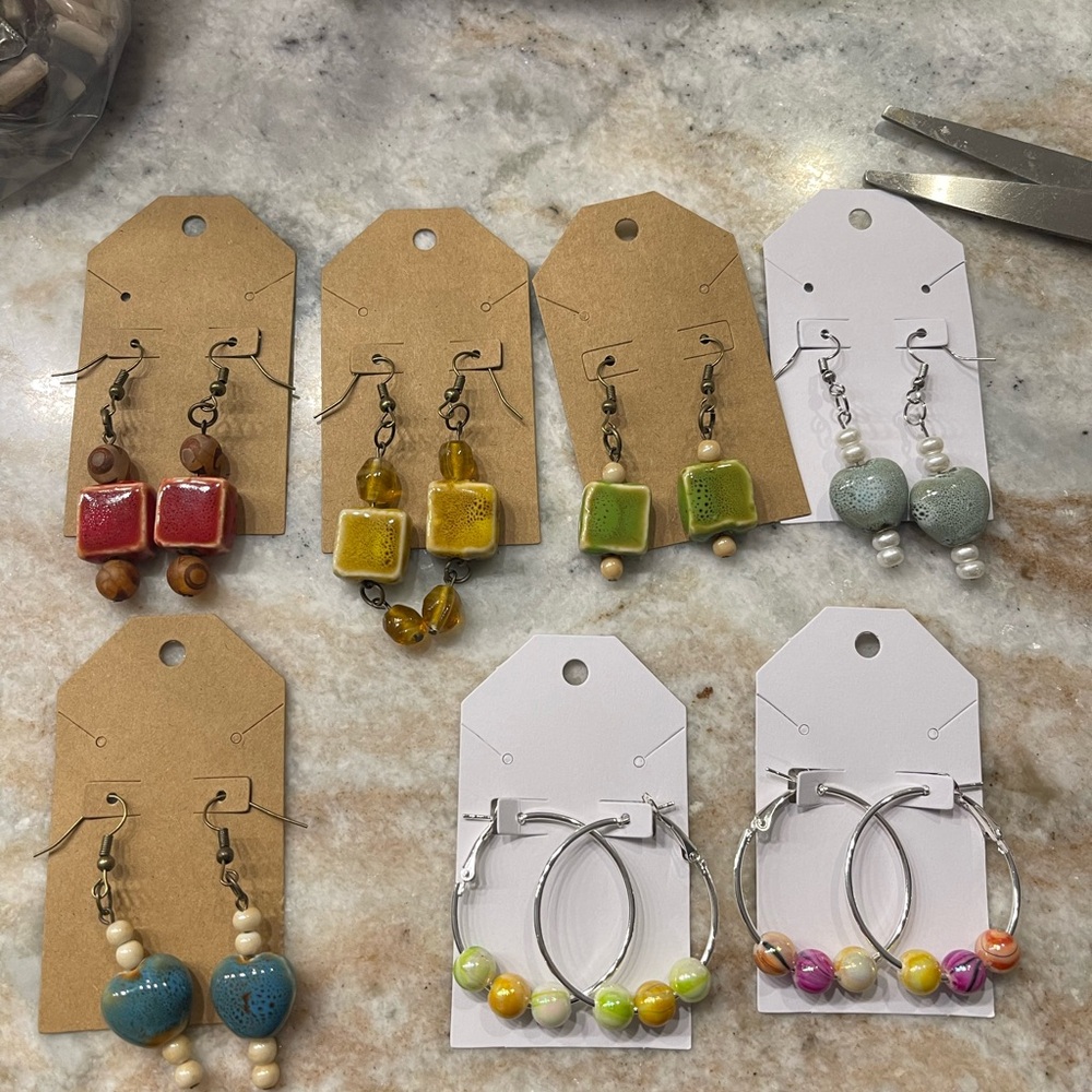 Colorful Beaded Earrings. Each sold separately? Your choice.